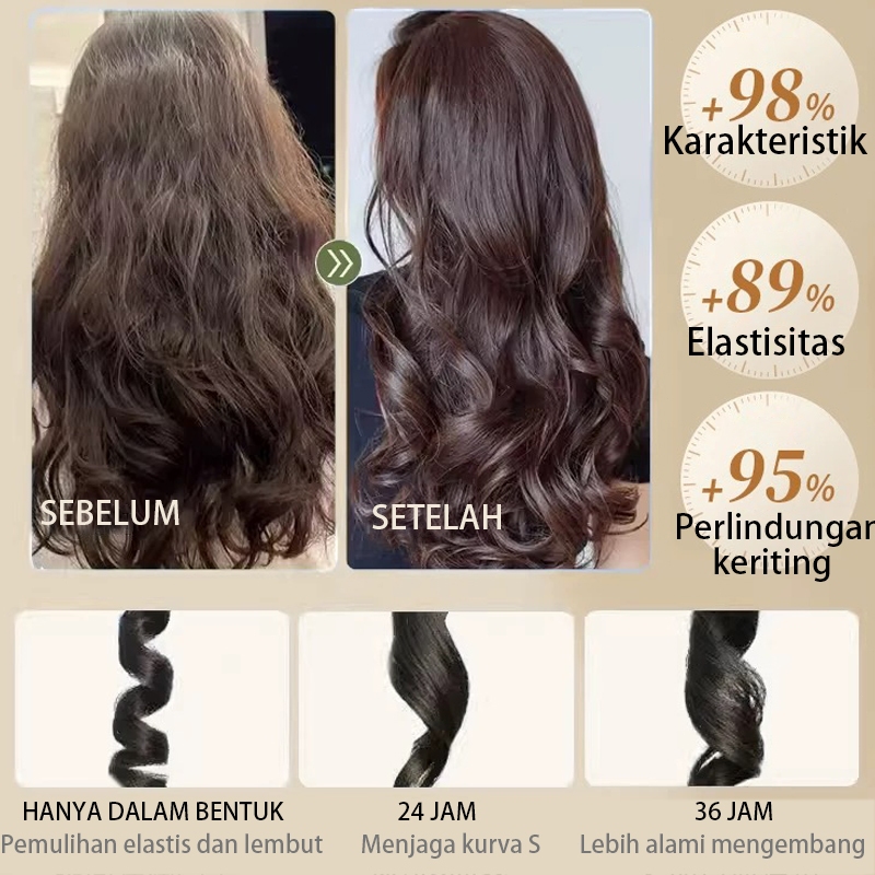 Jual Keriting rambut krim Elastis wanita 300ml Kurangi rambut kusut ...
