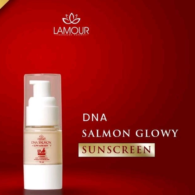 Jual Lamour DNA Salmon Glowy Sunscreen SPF 50 PA+++ / Tinted Sunscreen ...