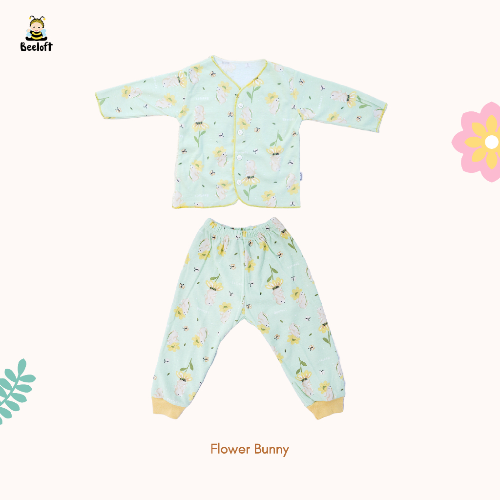 Jual Beeloft Baju Tidur Bayi Piyama Newborn Anak Perempuan - Flower In