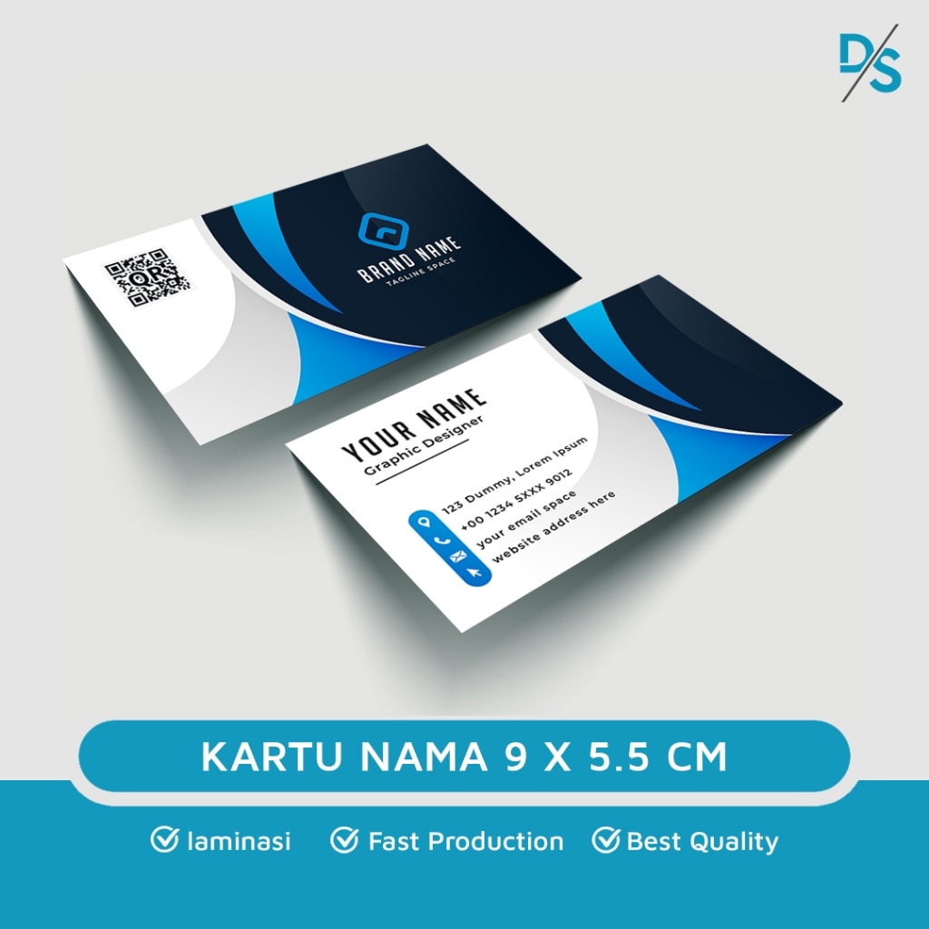 Jual Cetak Print Kartu Nama Name Card 2 Sisi Laminasi Doff