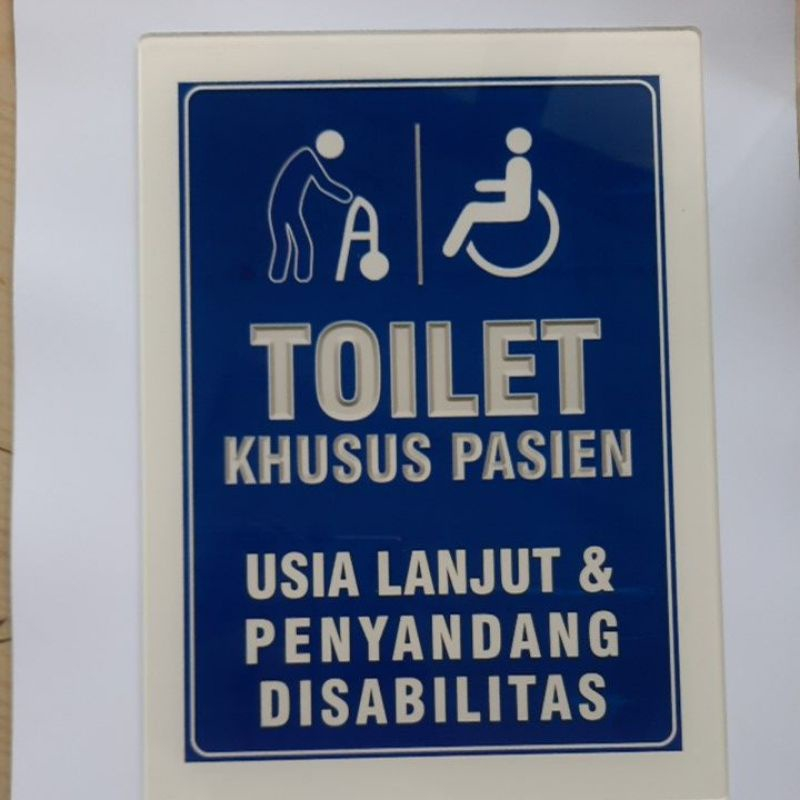 Jual Akrilik Tanda Toilet Khusus Disabilitas & Lansia | Shopee Indonesia