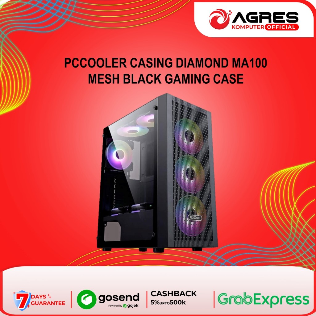 Jual PCCOOLER CASING DIAMOND MA100 MESH BLACK GAMING CASE | Shopee ...