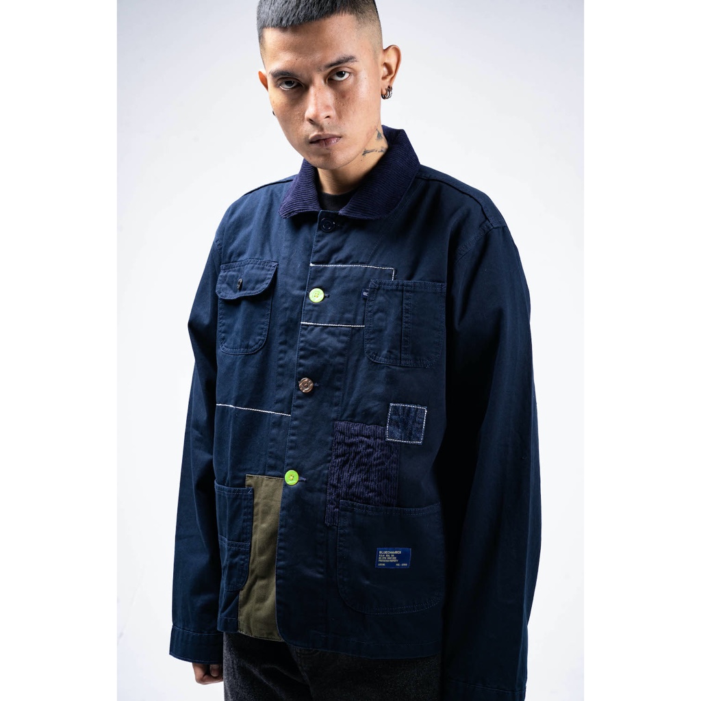 Jual Blue Chamber Coverall Jacket Barnacle Navy | Shopee Indonesia