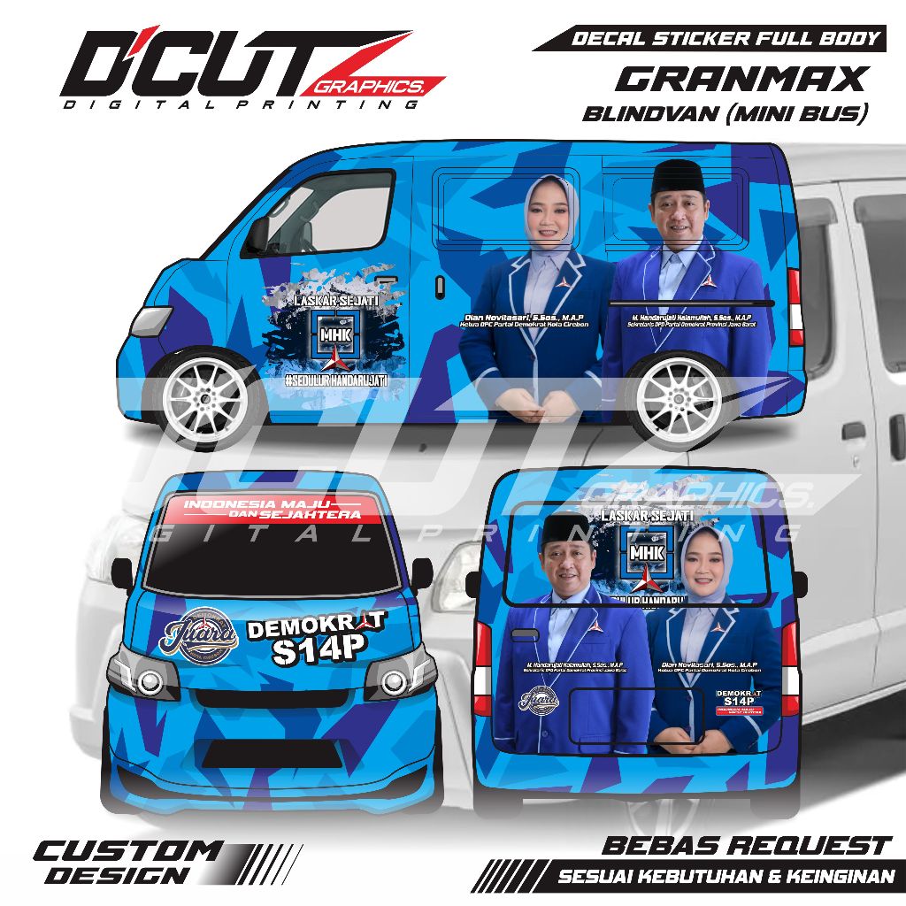 Jual Decal Sticker Daihatsu Grand Max BLIND VAN (MINI BUS) CUSTOM ...