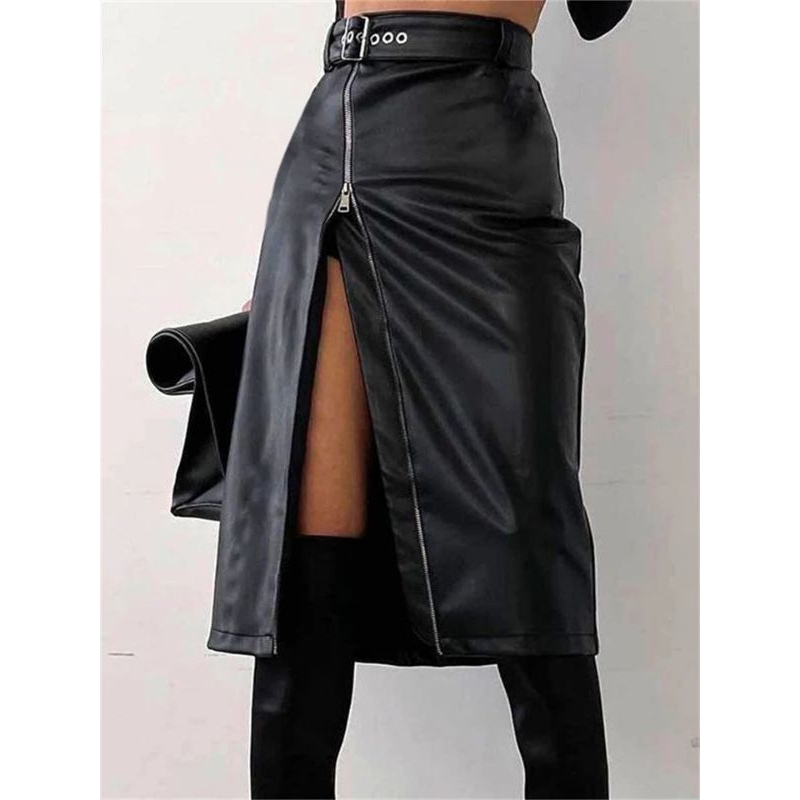 Jual rok wanita/rok kulit wanita/ rok wanita skirt leather | Shopee ...