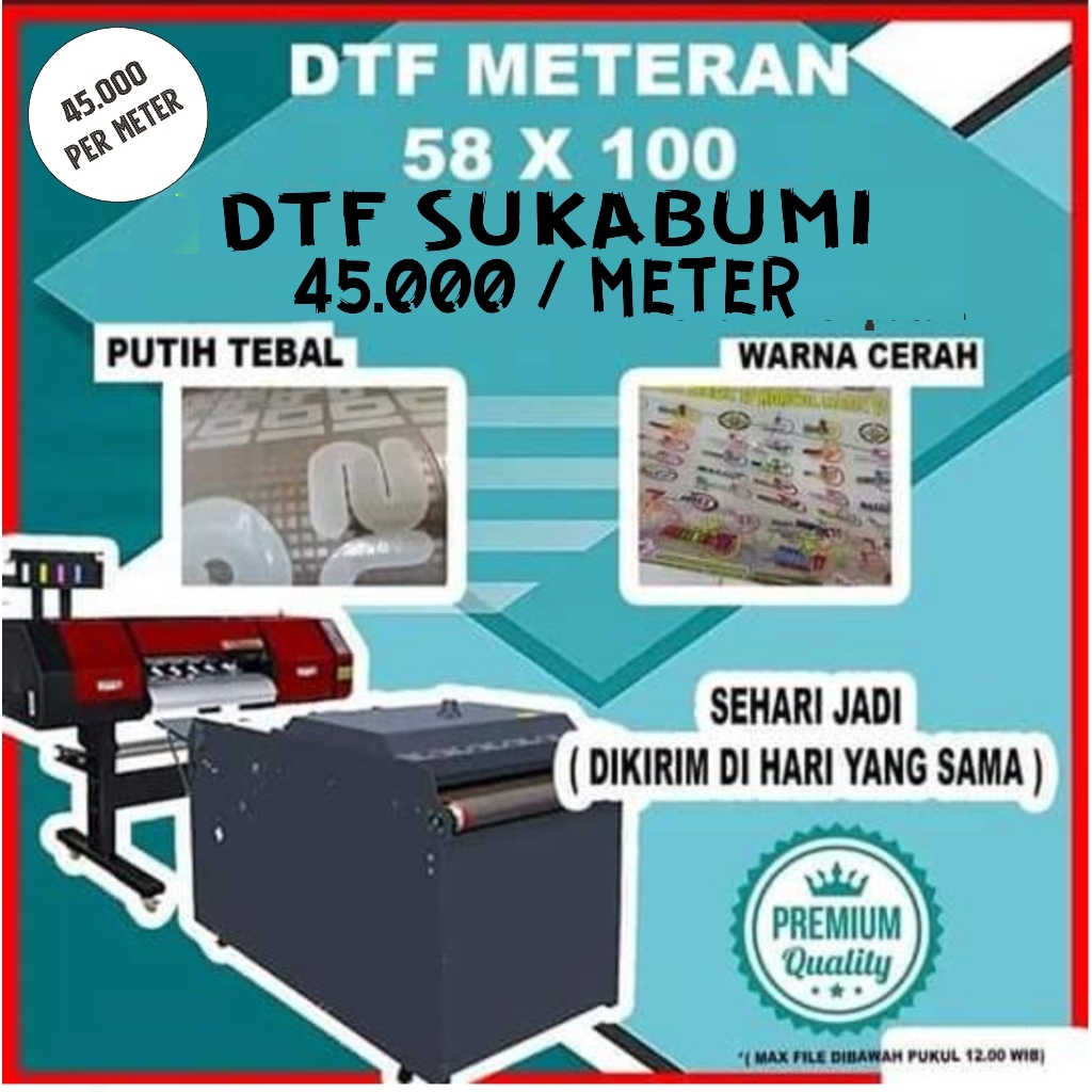 DTF METERAN AREA 58CM PREMIUM PUTIH TEBAL