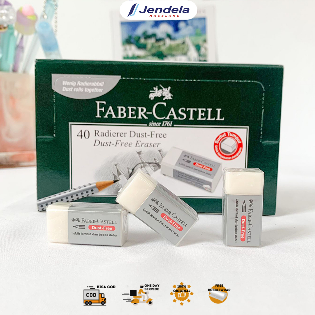 Jual Penghapus Colour Dust Free Hitam Putih Ebta And Spmb Faber Castell