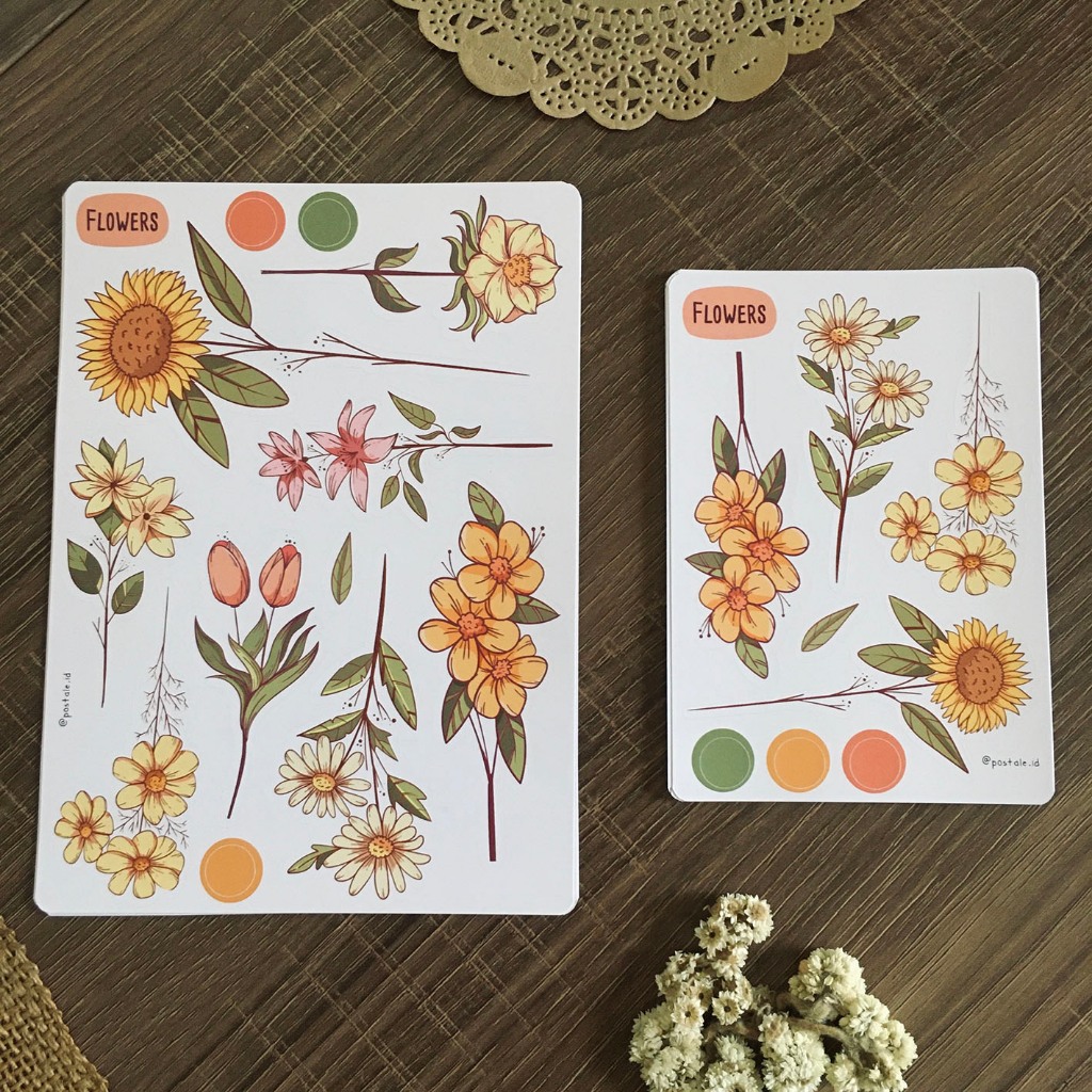 Jual Big Flower Bunga Deco Sticker Scrapbook Journal Stiker by Postale ...