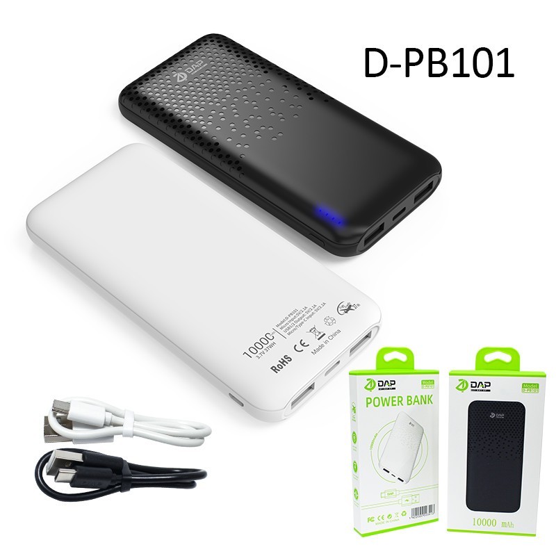 Jual Powerbank Dap 10.000Mah DPB101 Dual Input Port Type C & Micro