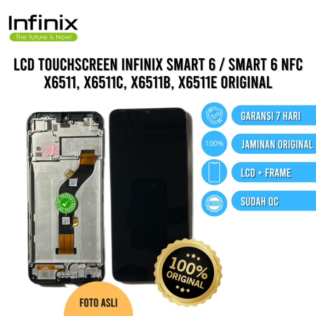 Jual LCD TOUCHSCREEN INFINIX SMART 6 / SMART 6 NFC X6511 X6511B X6511C ...