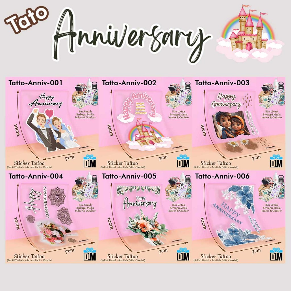 Jual Sticker UV Stiker Tato Wedding Anniversary Hadiah Gift Suvenir ...