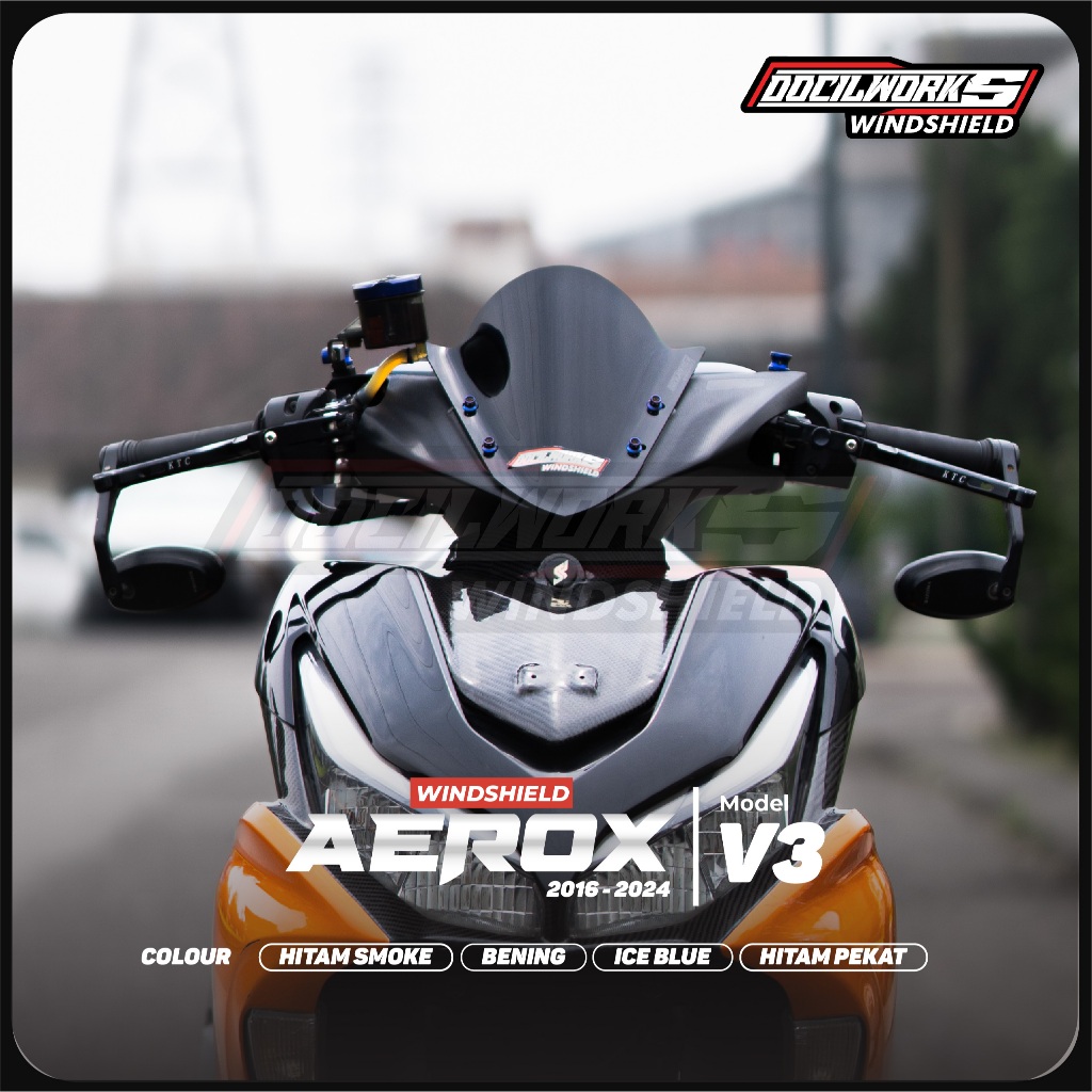 Jual Docilworks - Visor Windshield V3 Aerox Connected | Shopee Indonesia