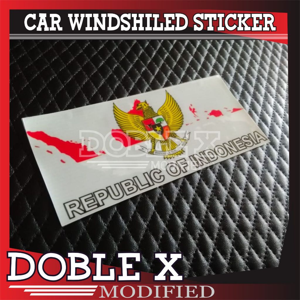 Jual STICKER NETT PERSEGI REPUBLIC OF INDONESIA WHITE | Shopee Indonesia