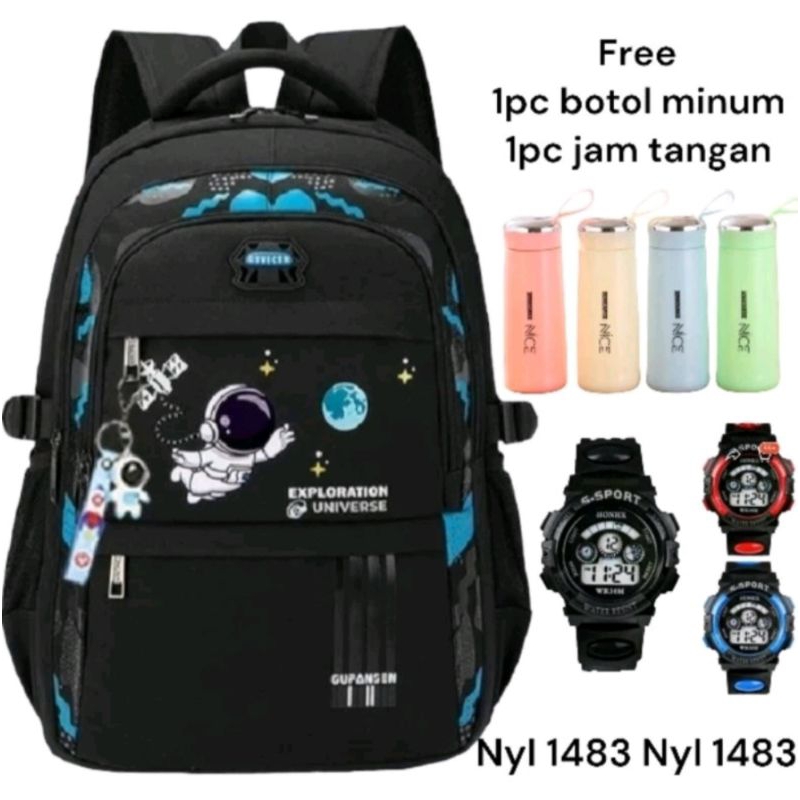 Jual Tas Astronot Tas Anak Ransel Sekolah Tas Anak Laki-laki free botol ...