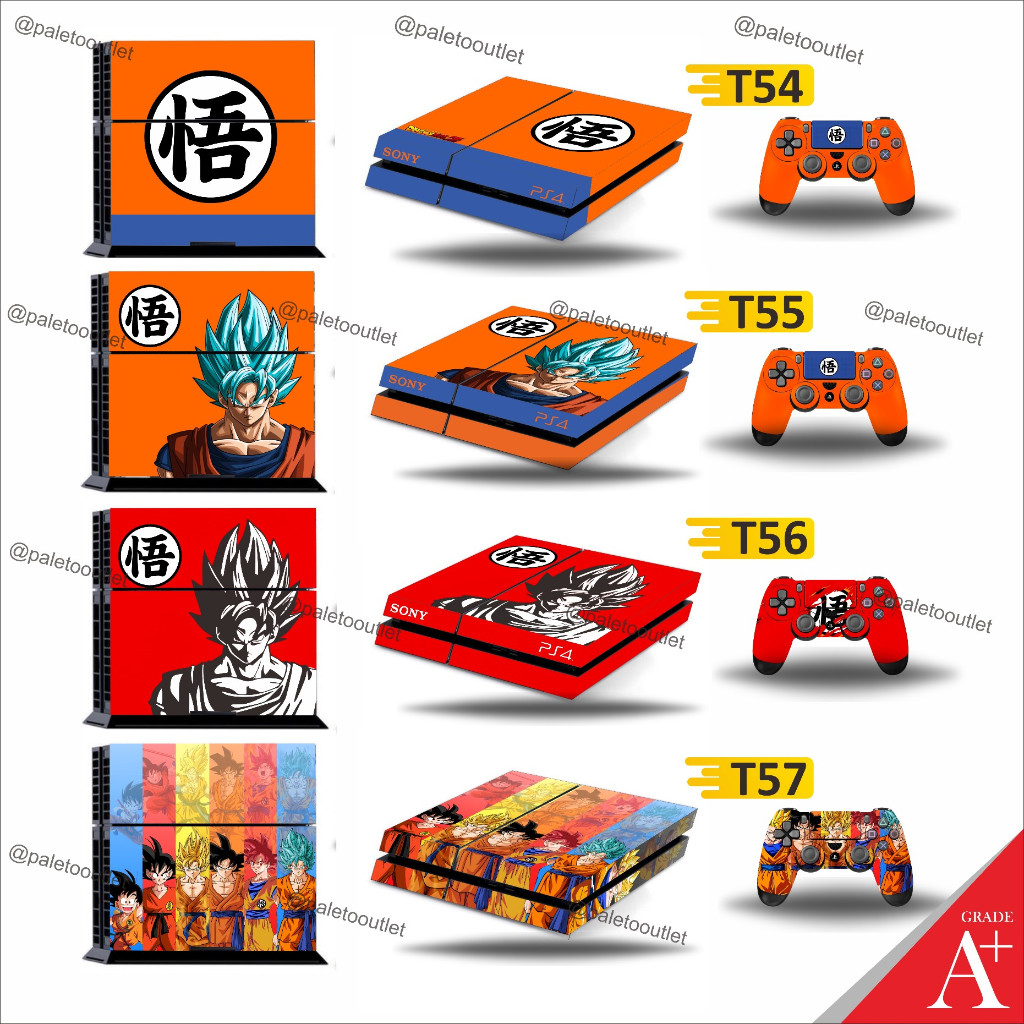 Jual Garskin Sticker Ps4 Fat Slim Pro Motif Dragon Ball Bisa Custom ...