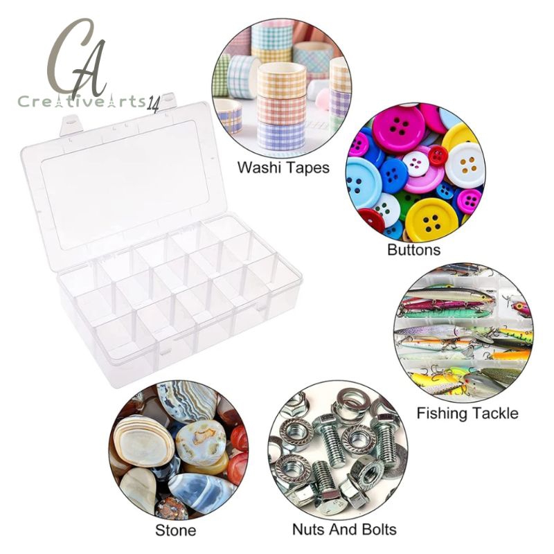 Jual Box Kotak Penyimpanan Manik Manik/Box Sekat Plastik Tempat ...
