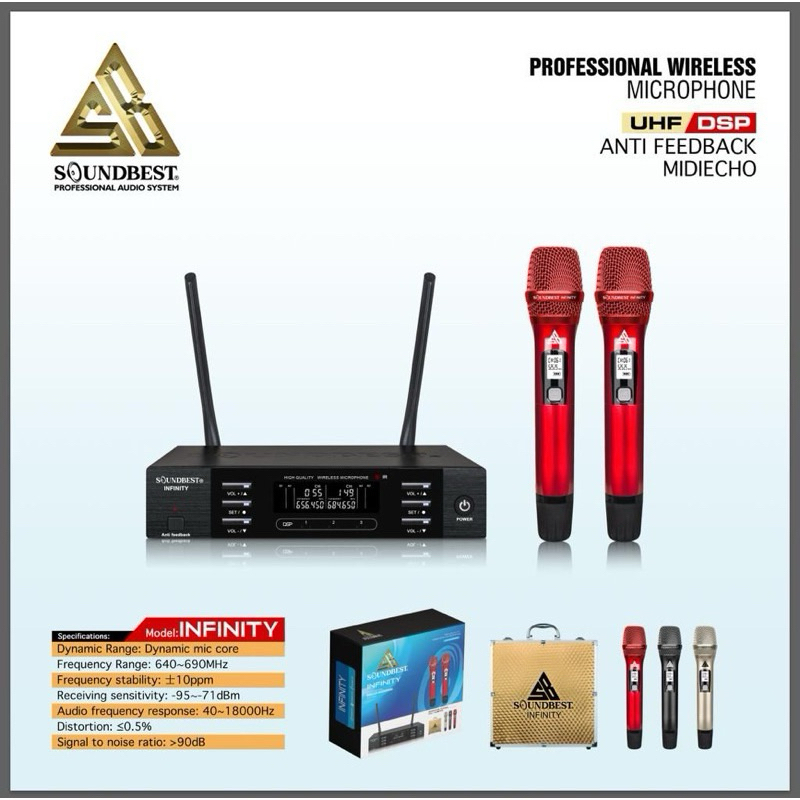 Jual Mic Wireless Soundbest Infinity Original Product Anti Feedback ...