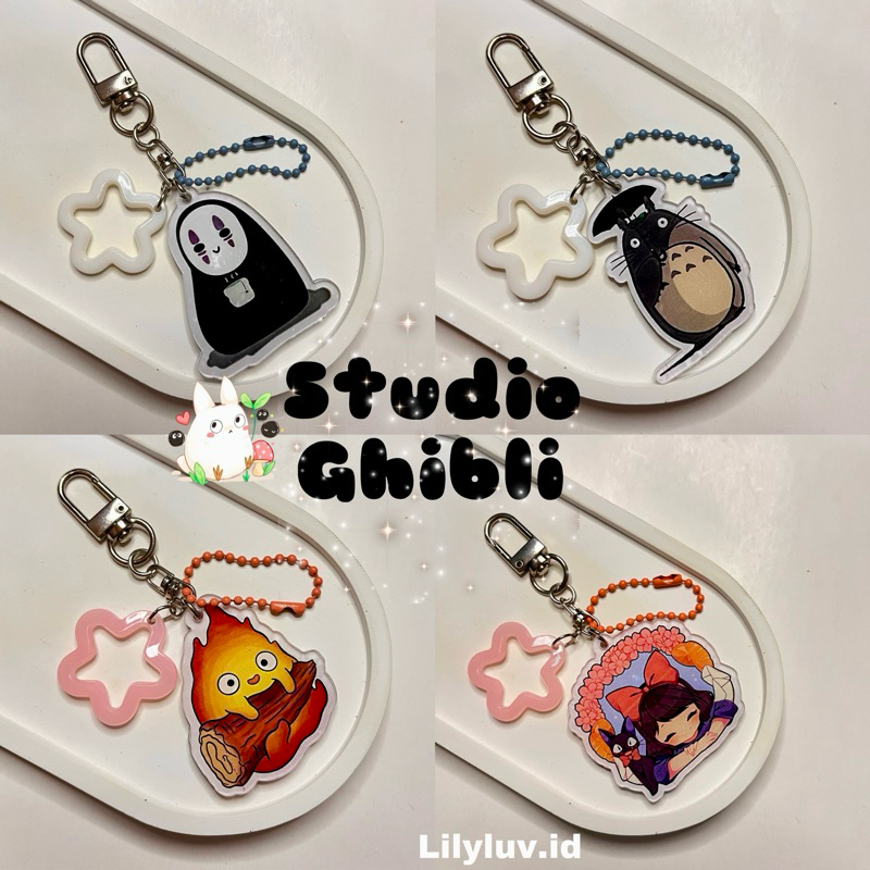 Jual Ghibli Acrylic Charm By Lilyluv | Keychain Studio Ghibli ...