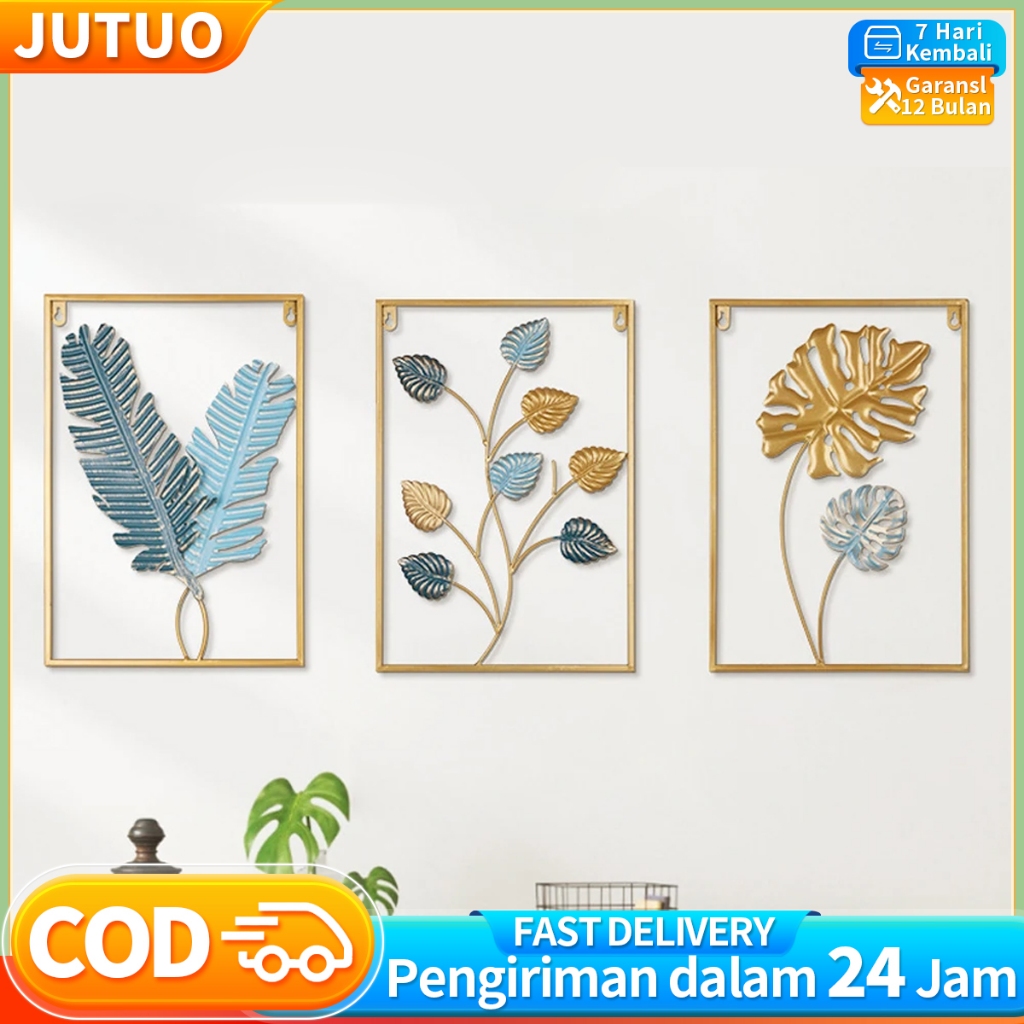 ⭐Spesial waktu terbatas & Dekorasi Dinding 43*30CM & Model cat⭐ JT Warna WALL Decor Hiasan Dinding Aesthetic Bahan Metal Nordic Dinding Frame Dinding New 43*30*0.8cm