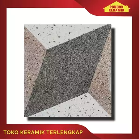 Keramik Lantai Tierra 50x50 Cambridge Abu Motif Dekoratif