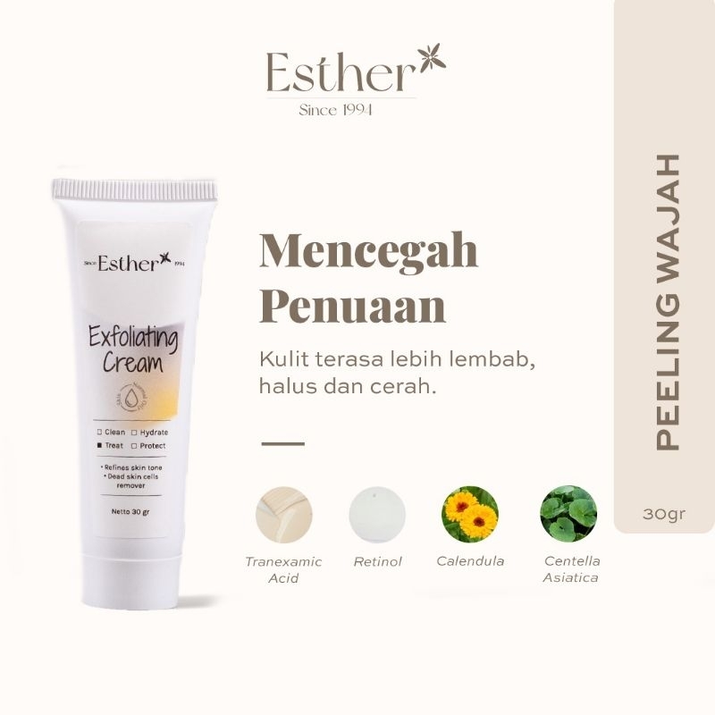 Jual Esther Exfoliating Cream 30gr Scrub Wajah, Krim Peeling Wajah