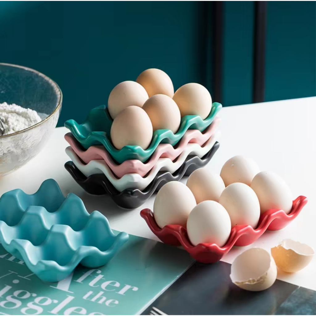 Jual Ceramic Egg Tray Tempat Telur Rak Telur | Shopee Indonesia