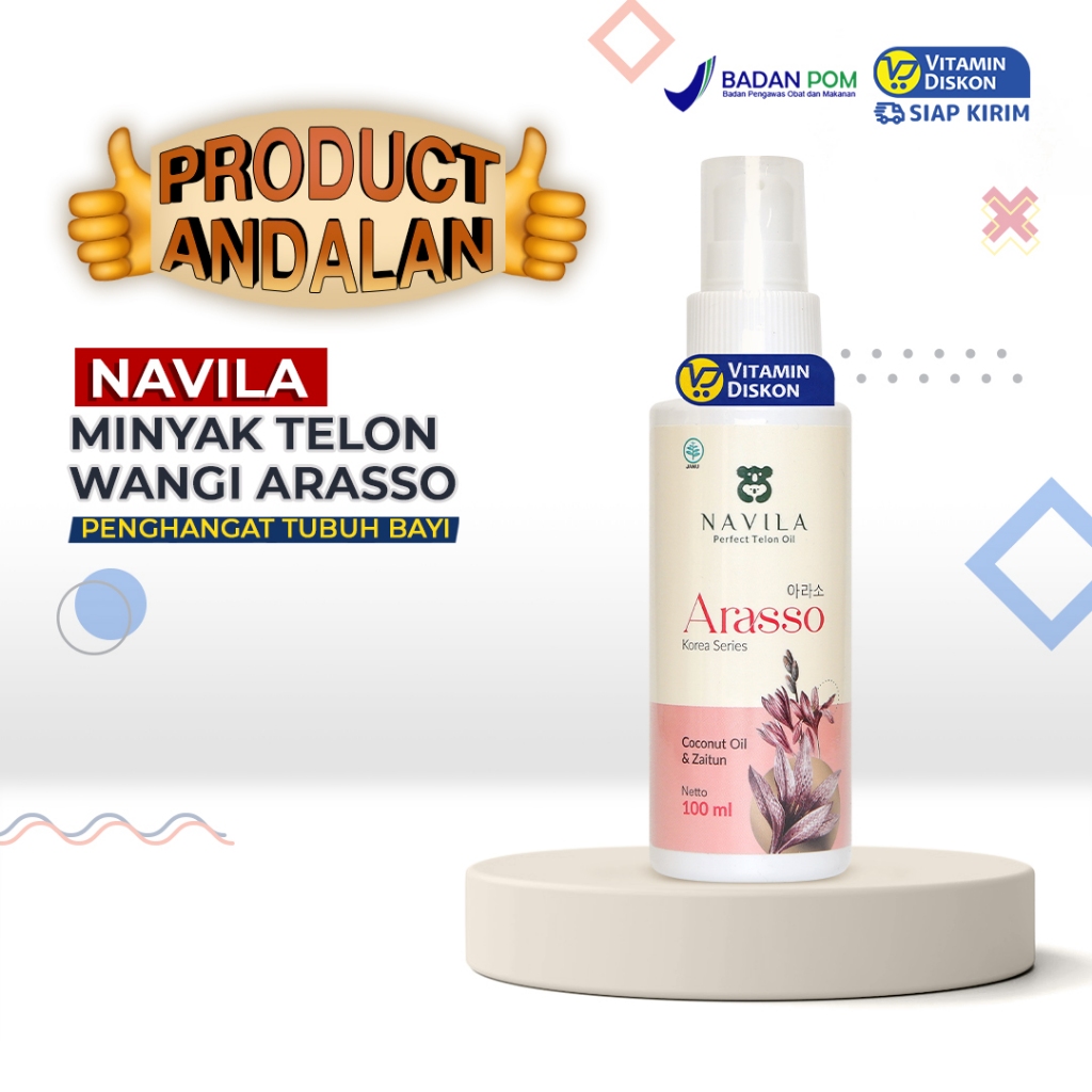 Jual NAVILA MINYAK TELON WANGI ARASSO 100ML | Minyak Telon Asli Korea ...