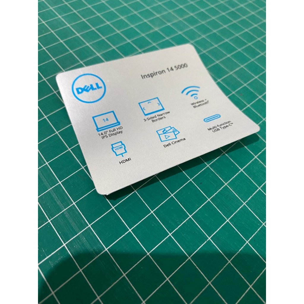 Jual Stiker Spesifikasi Laptop Dell Inspiron 14 5000 Mengkilat | Shopee ...