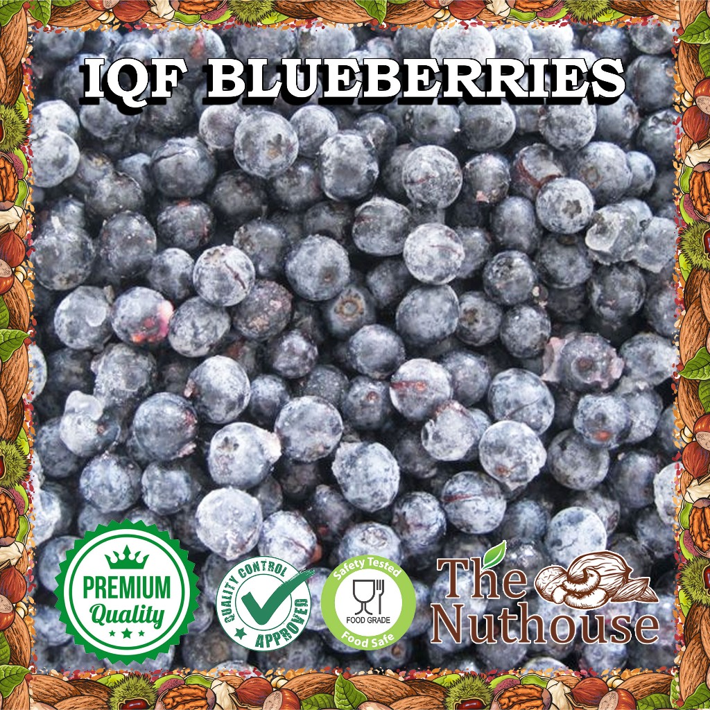 Jual 1kg IQF Blueberries Frozen Import Quality Buah Blueberry Beku 