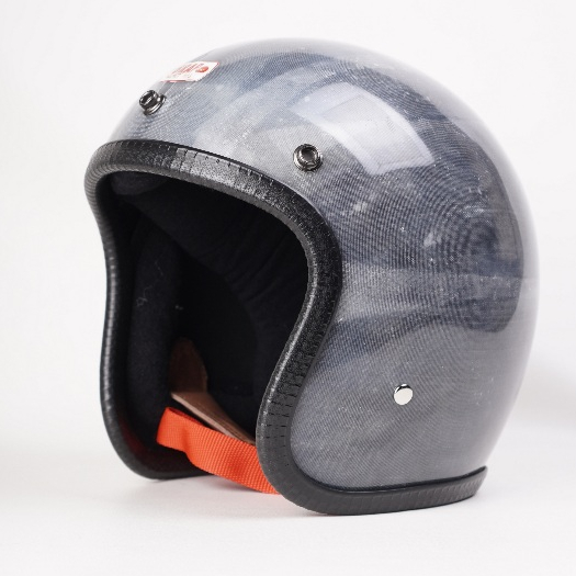 Jual Brap Helmet 500 TX Unfinished - Raw Black - Helm Classic Retro Artisan  | Shopee Indonesia