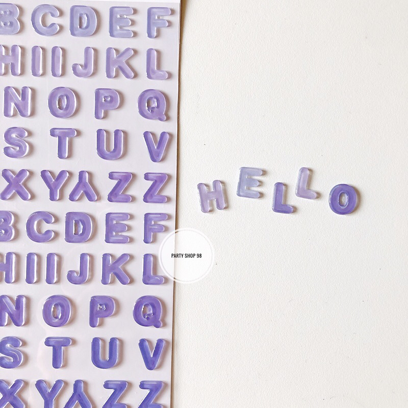 Jual INAMAZY ALPABET COLOR SEAL( TIMBUL ) / STICKER ALPABET DECO ...