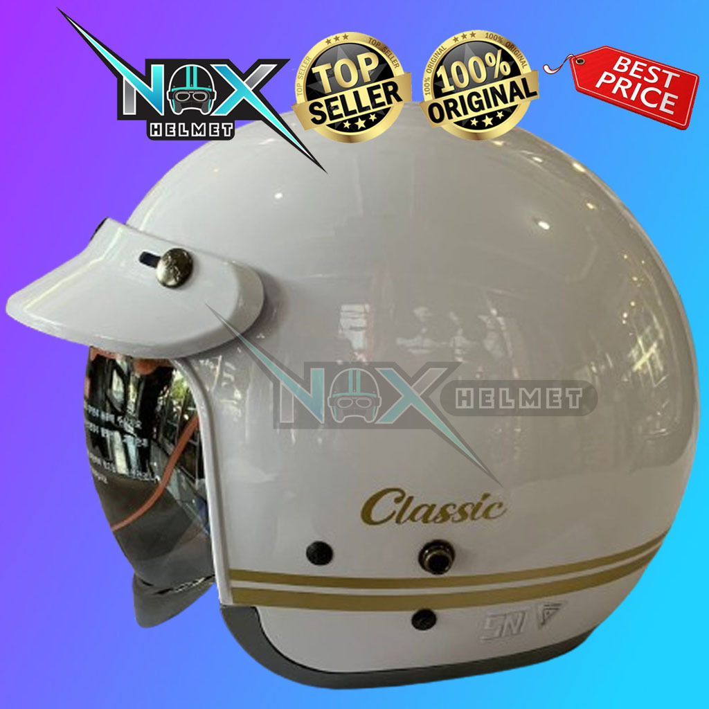 Jual Helm ORIGINAL INJAK 06 Kaca Dalam Retro Klasik (ongkir 2kg ...