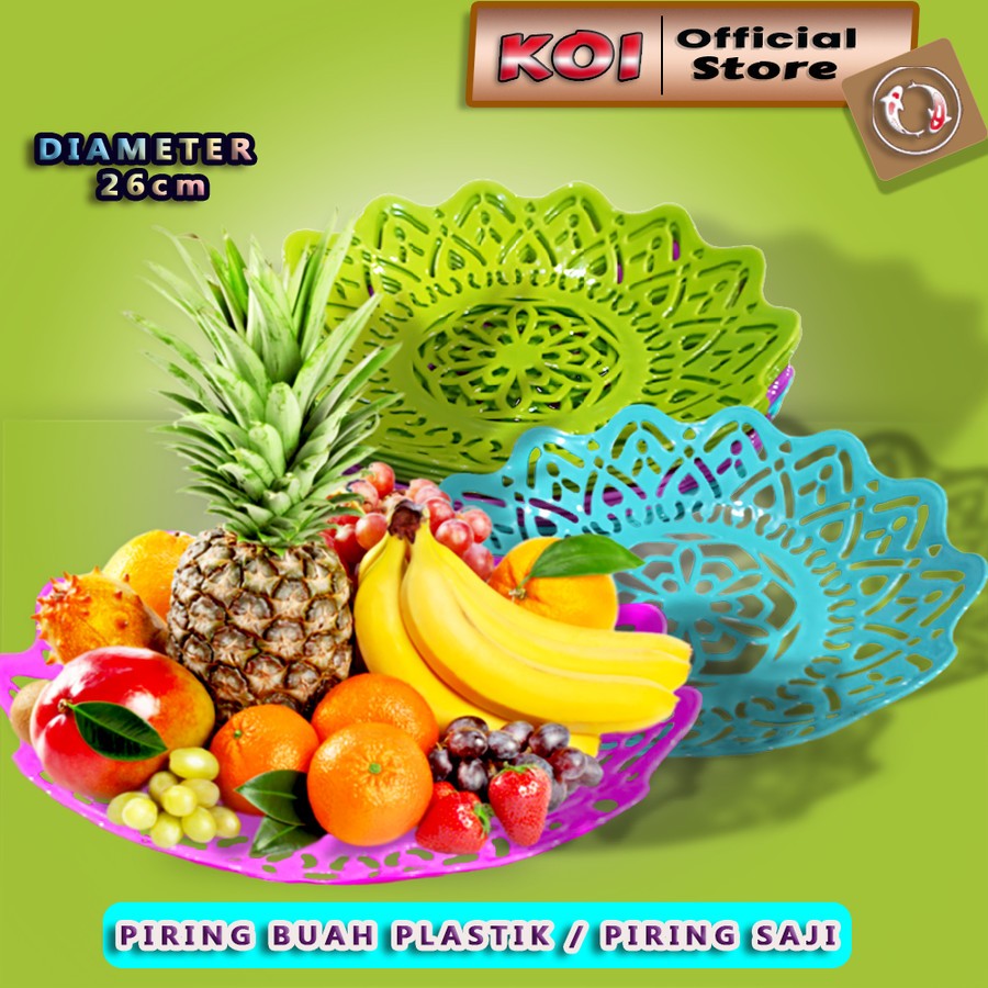 Jual Koi Official-Piring Buah Plastik Tempat Buah Plastik Pring Saji ...