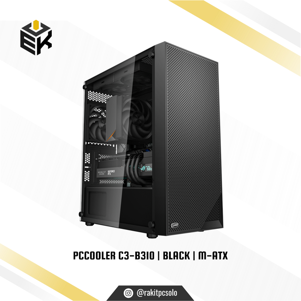 Jual Pccooler C B Black Casing Pc Hitam M Atx Gaming Case Shopee Indonesia