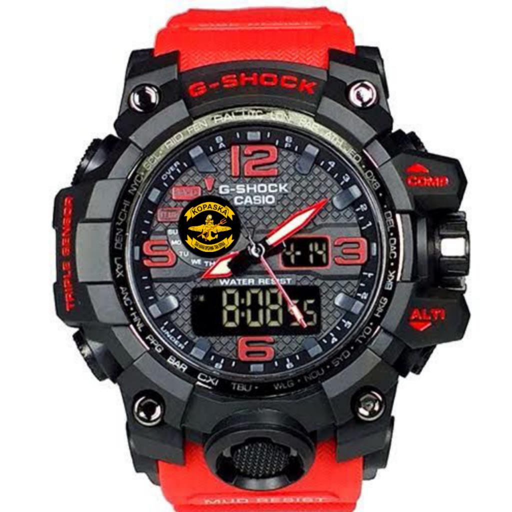 Jual G SHOCK Jam Tangan Pria KOPASKA TNI AL DIGITAL ANALOG DUAL TIME ANTI AIR Hitam Merah Keren Terbaru Premium Shopee Indonesia