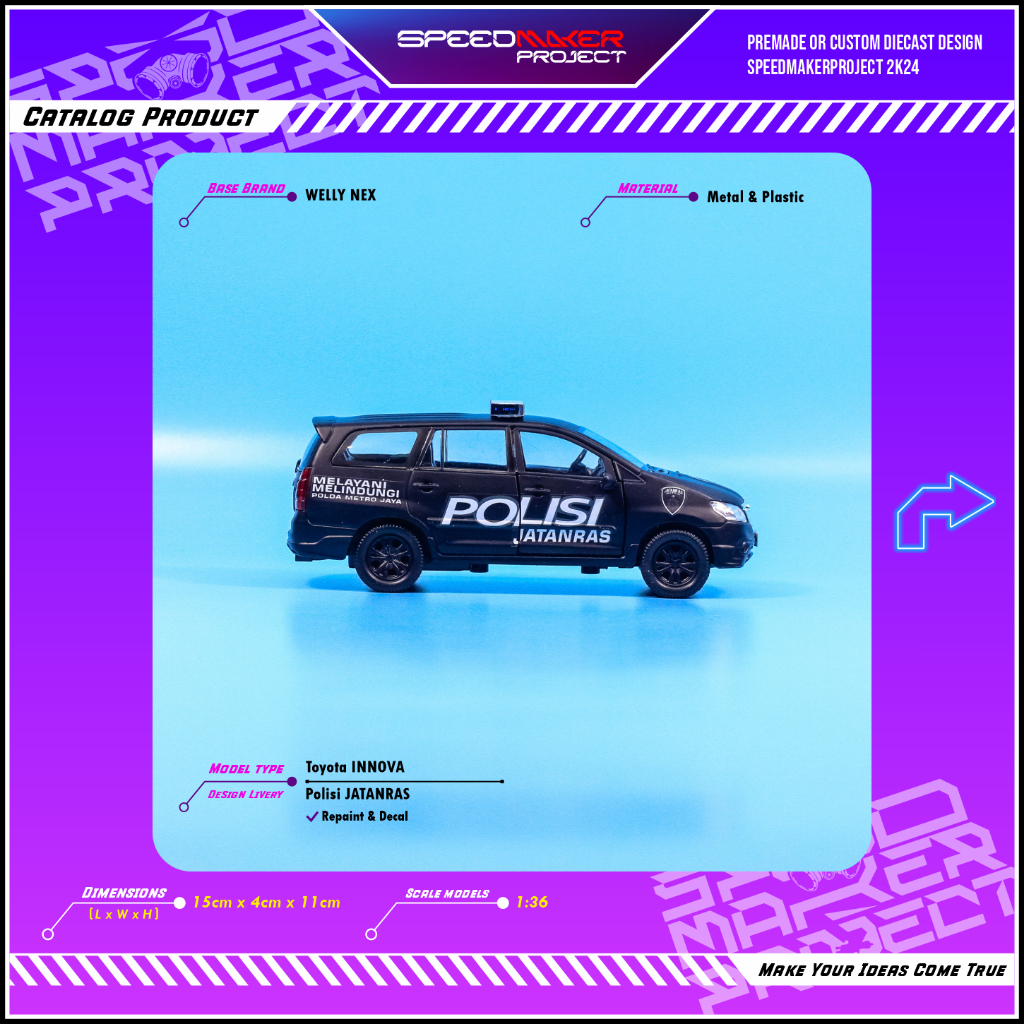 Jual Welly Nex Custom Toyota Innova Polisi JATANRAS Diecast Miniatur ...