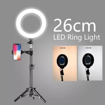 Ring Light 26cm 30cm Tripod 2.1 Cm Paket Komplit Vloger Make Up Live DIBA OLSHOP