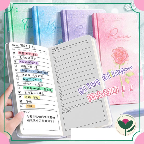 Jual Glitter in a dream daily planner to do list buku notebook cantik ...