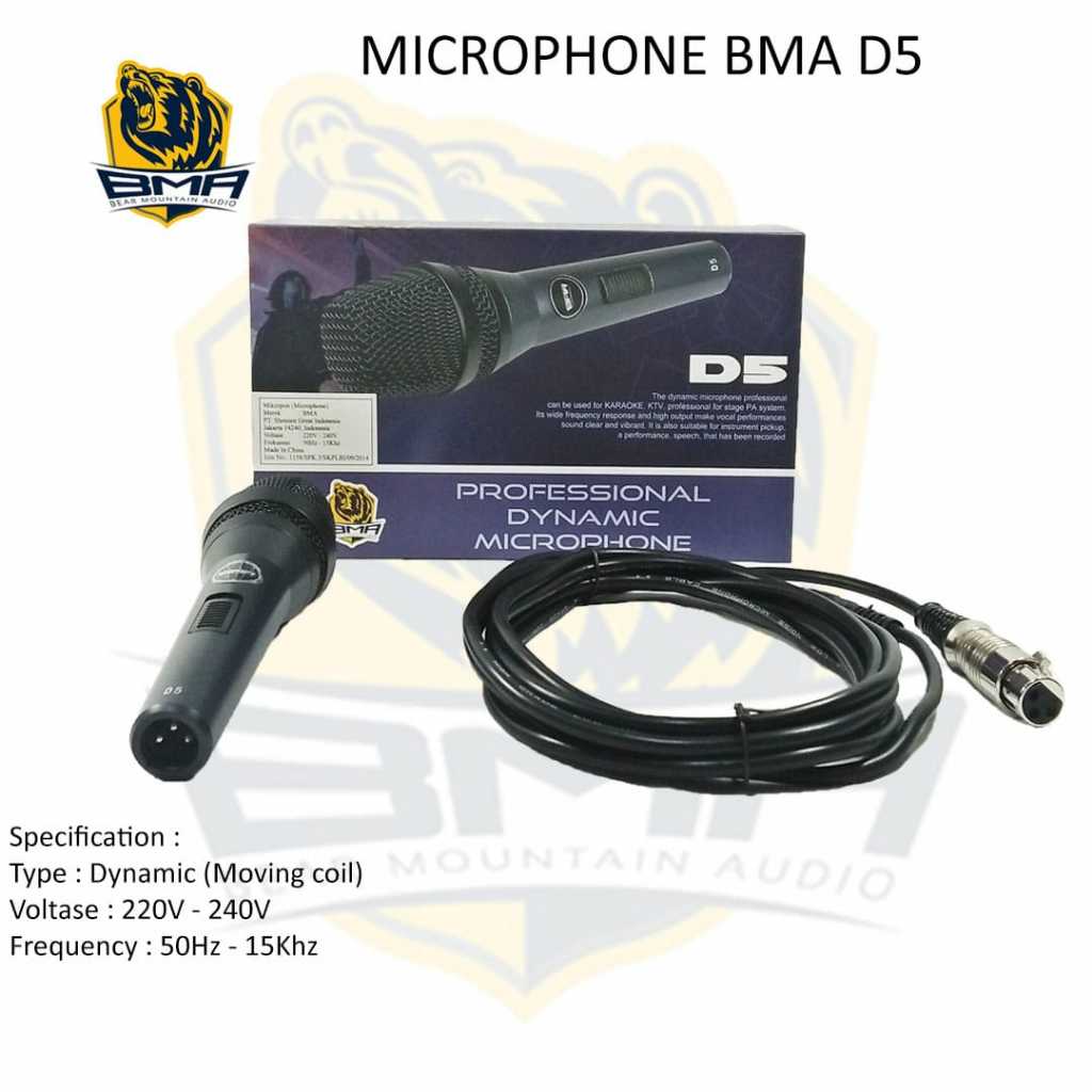 Jual MICROPHONE BMA D5 mic mikrofon bma D 5 | Shopee Indonesia