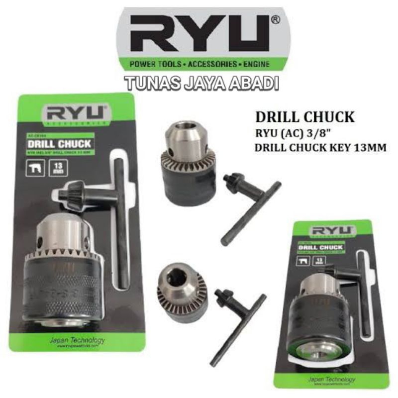 Jual Kepala Bor / RYU DRILL CHUCK 3/8