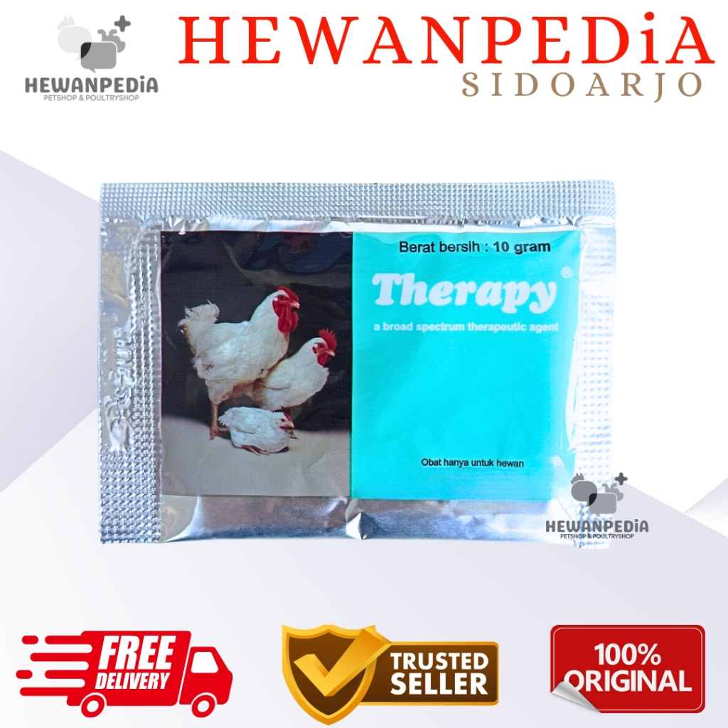 Jual THERAPY 10 gr Hewanpedia - Antibiotik Obat Crd Koksi Snot Flu Ayam ...