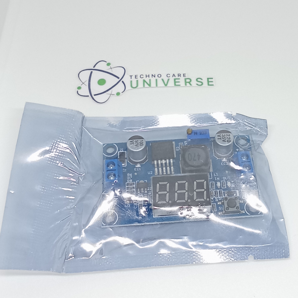 Jual Modul Regulator Voltage LM2596 DIP, Step Down DC with Display 7 ...