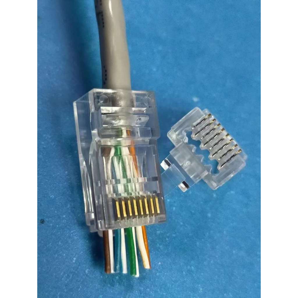 Jual SKU-1336 Konektor RJ45 Anti Gagal Cat 6 Isi 50 Pcs Kabel tembus ...