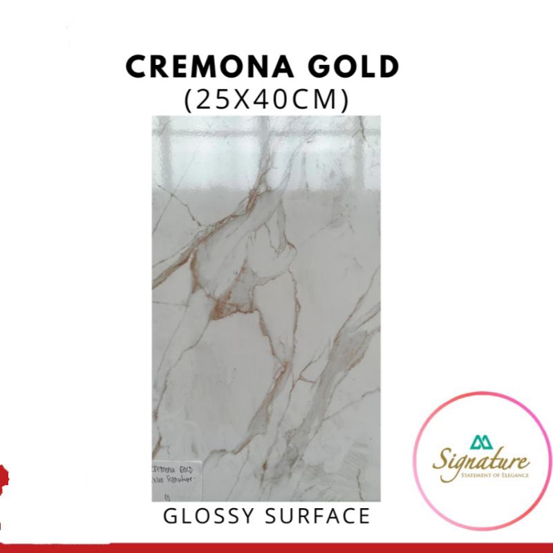 Jual Keramik Dinding Glossy Motif Cararra X Creamona Gold Mulia