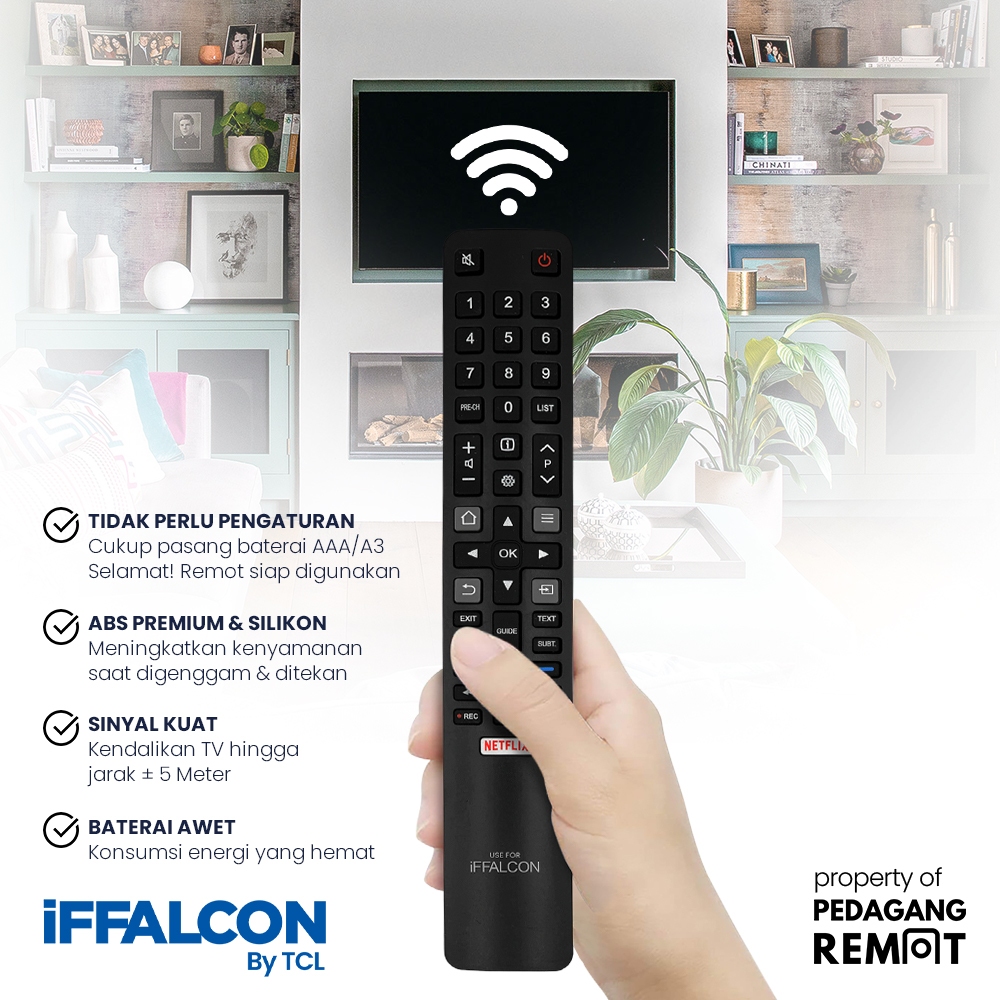 Jual Remote TV iFFALCON Smart TV Tipe S52 U62 S53 Non Voice / Remot TV ...