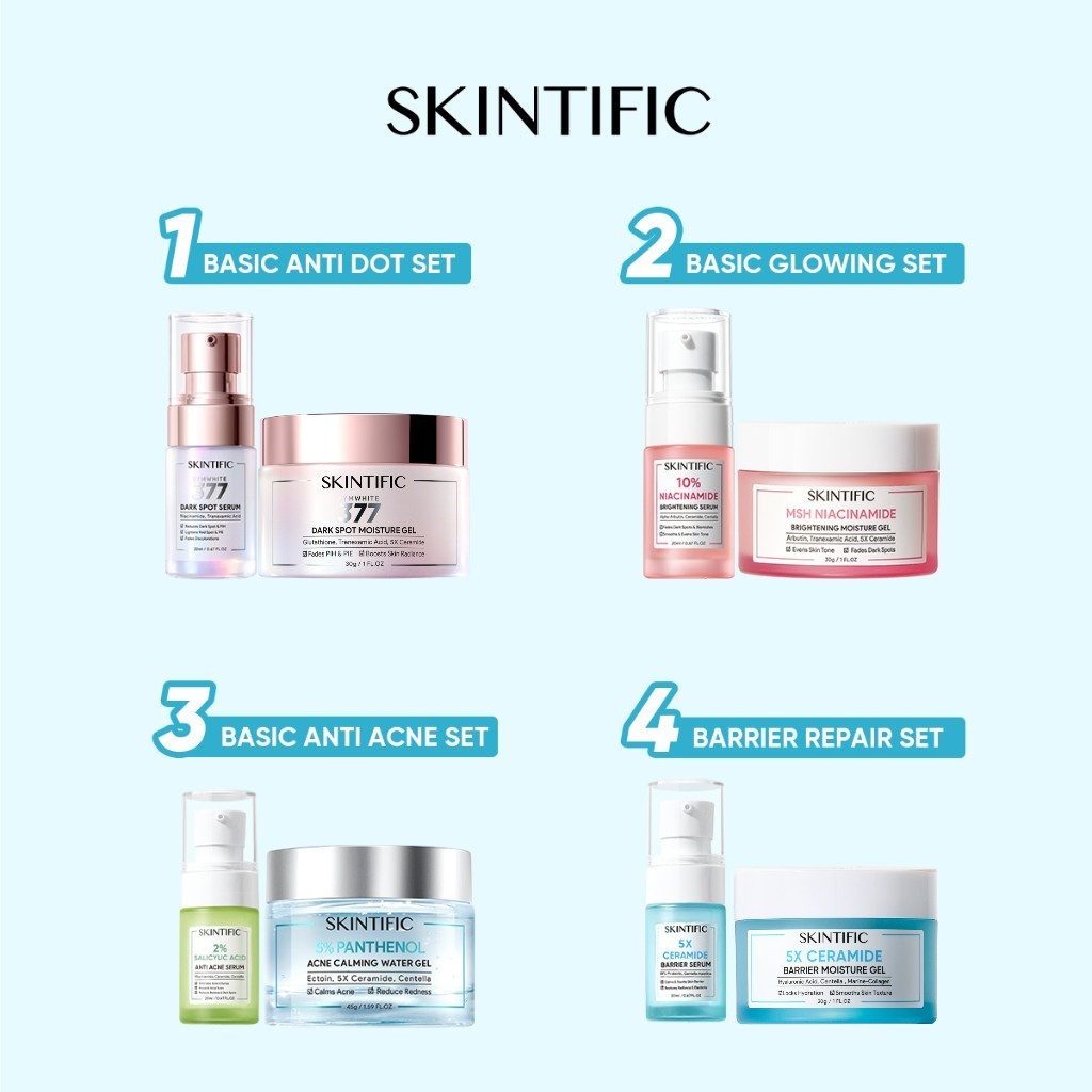 Jual Skintific Pcs Brightening Set Serum Msh Niacinamide Moisturizer