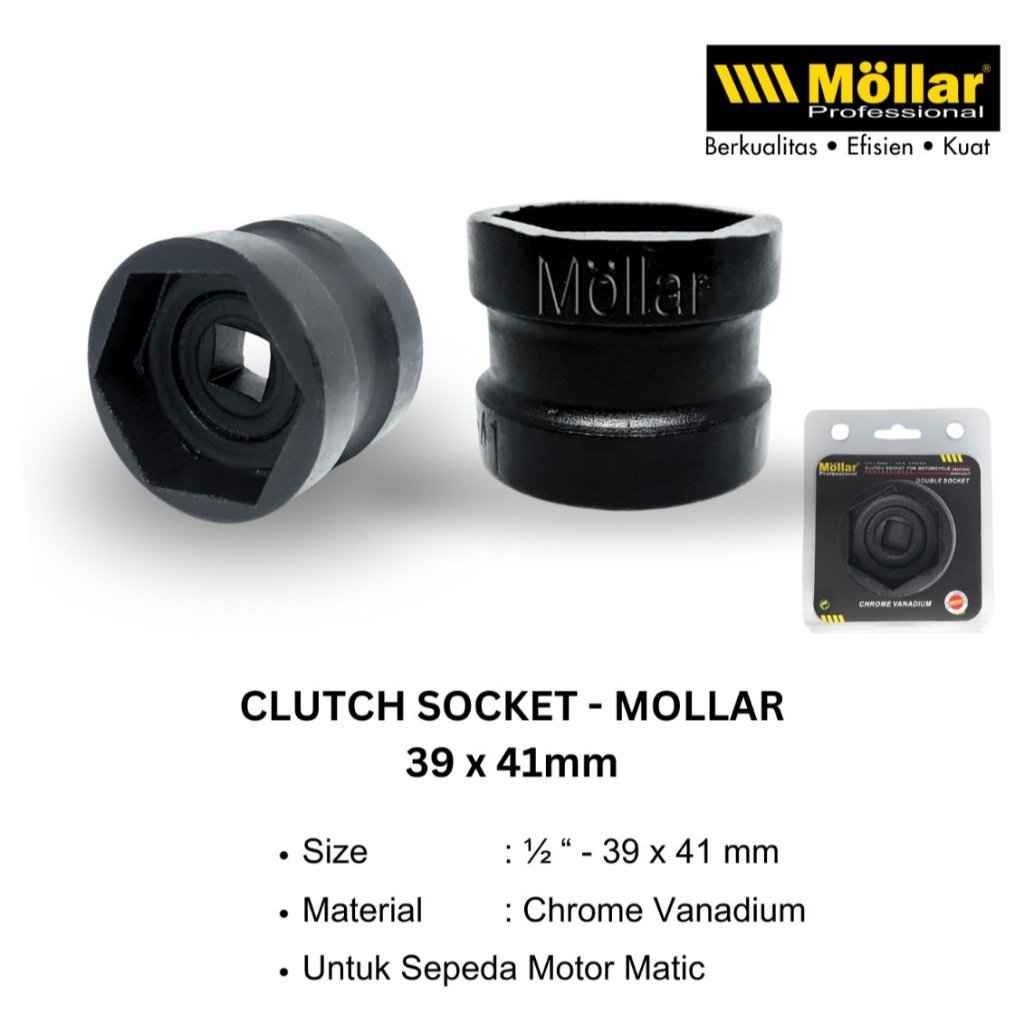 Jual MOLLAR CLUTCH DOUBLE SOCKET 39 X 41 mm KUNCI SOK CVT MOTOR MATIC 1 ...