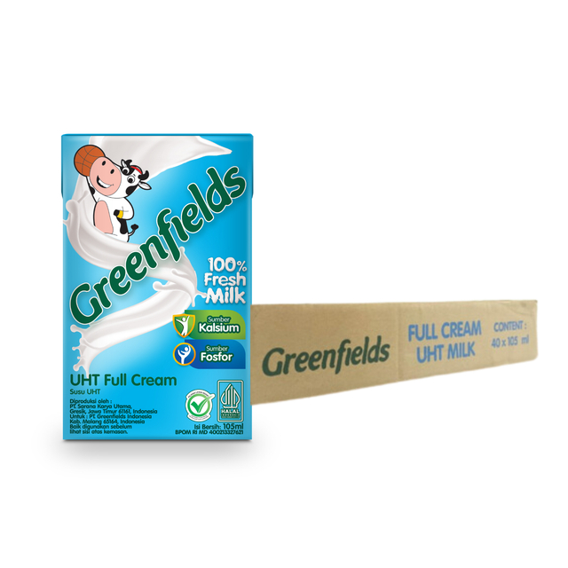 Jual Greenfields Susu UHT Full Cream 105ml x 40 pcs (Karton) | Shopee ...