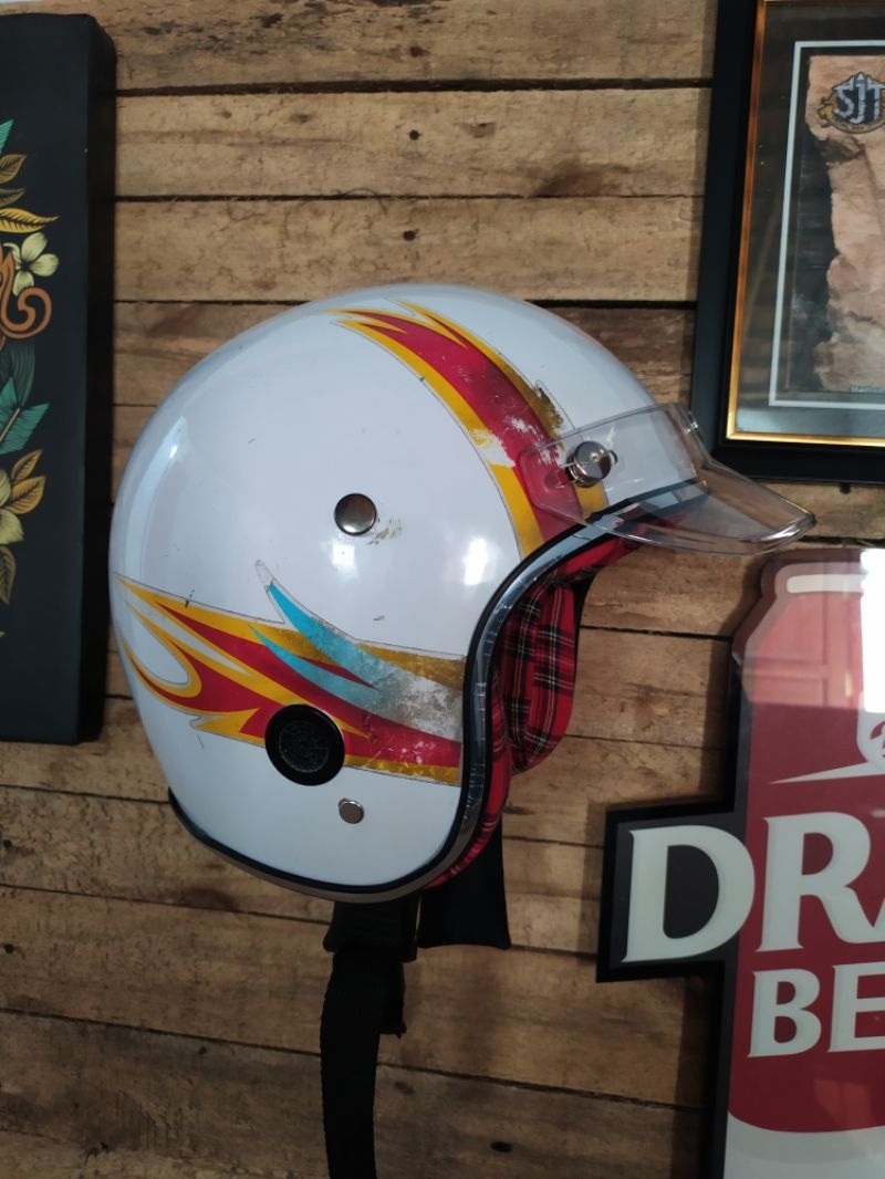Jual HELM JADUL YAMAHA LIDAH API X TARTAN | Shopee Indonesia