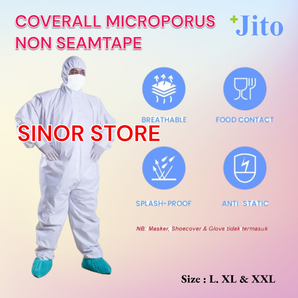 Jual HAZMAT COVERALL ANTISTATIC APD LAB Disposable Microporous Non ...